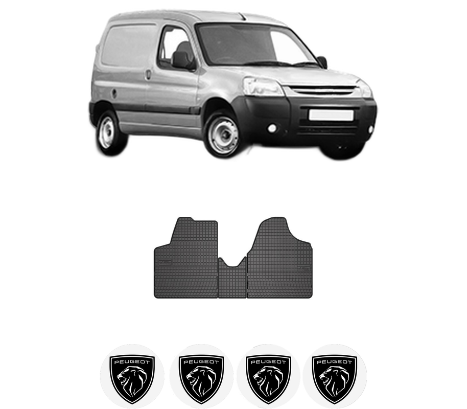 Set covorase presuri PEUGEOT PARTNER Box Body/MPV din 2008-2016, auto, din cauciuc thermoplastic, 4 Stickere auto cu PEUGEOT