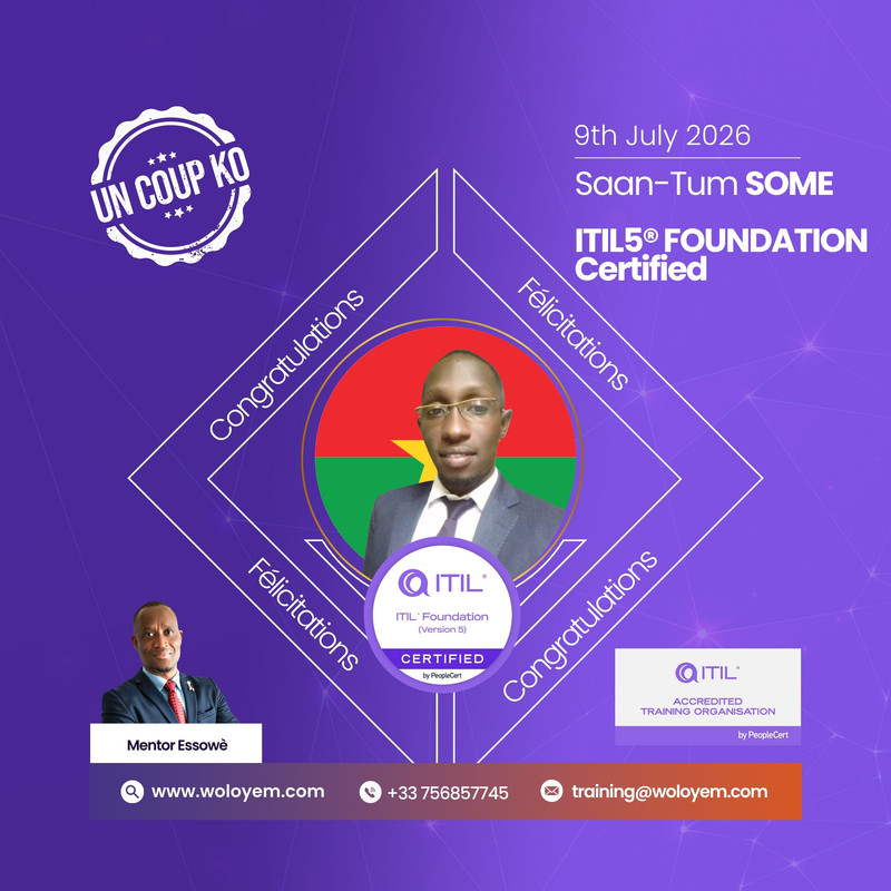 Saan-Tum-Francois-Aimard-SOME-ITIL-5-Foundation-certified-09-7-2026