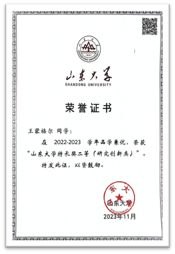 研究创新类特长奖