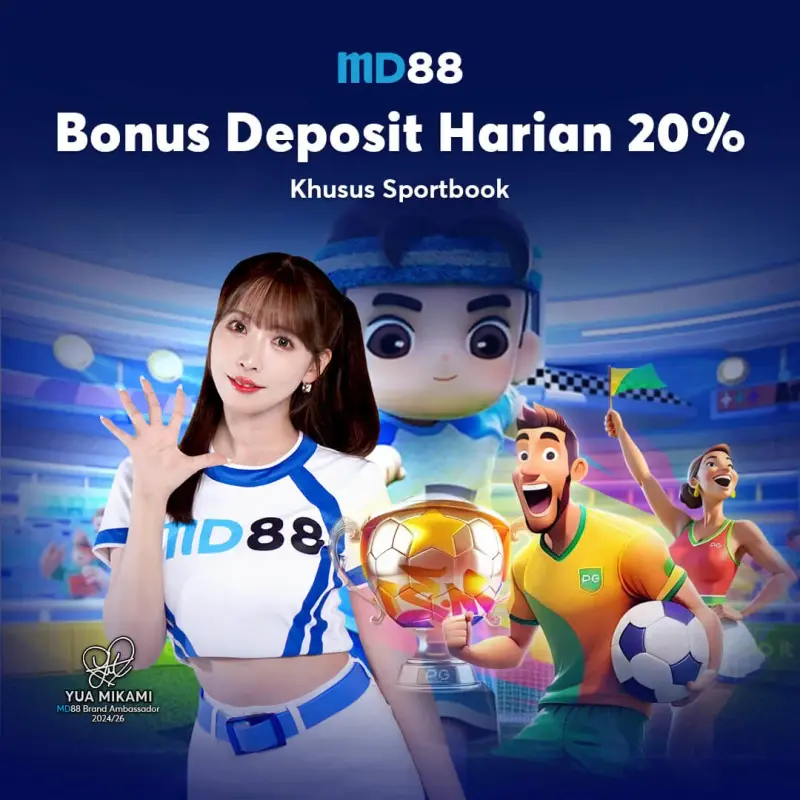 BONUS DEPOSIT HARIAN PERTAMA 20%##Terus dukung tim favoritmu kapanpun mereka bermain dengan bonus 20% setiap harinya.