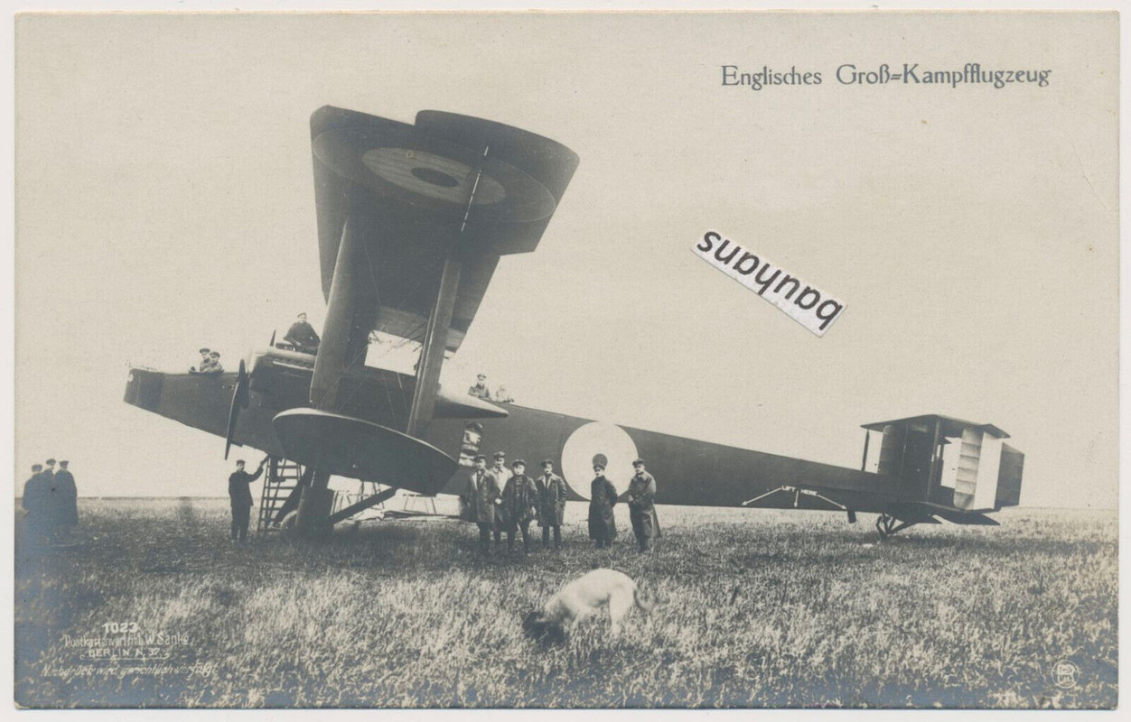 AK Englisches Groß-Kampfflugzeug, Sanke 1023 (7767x)
