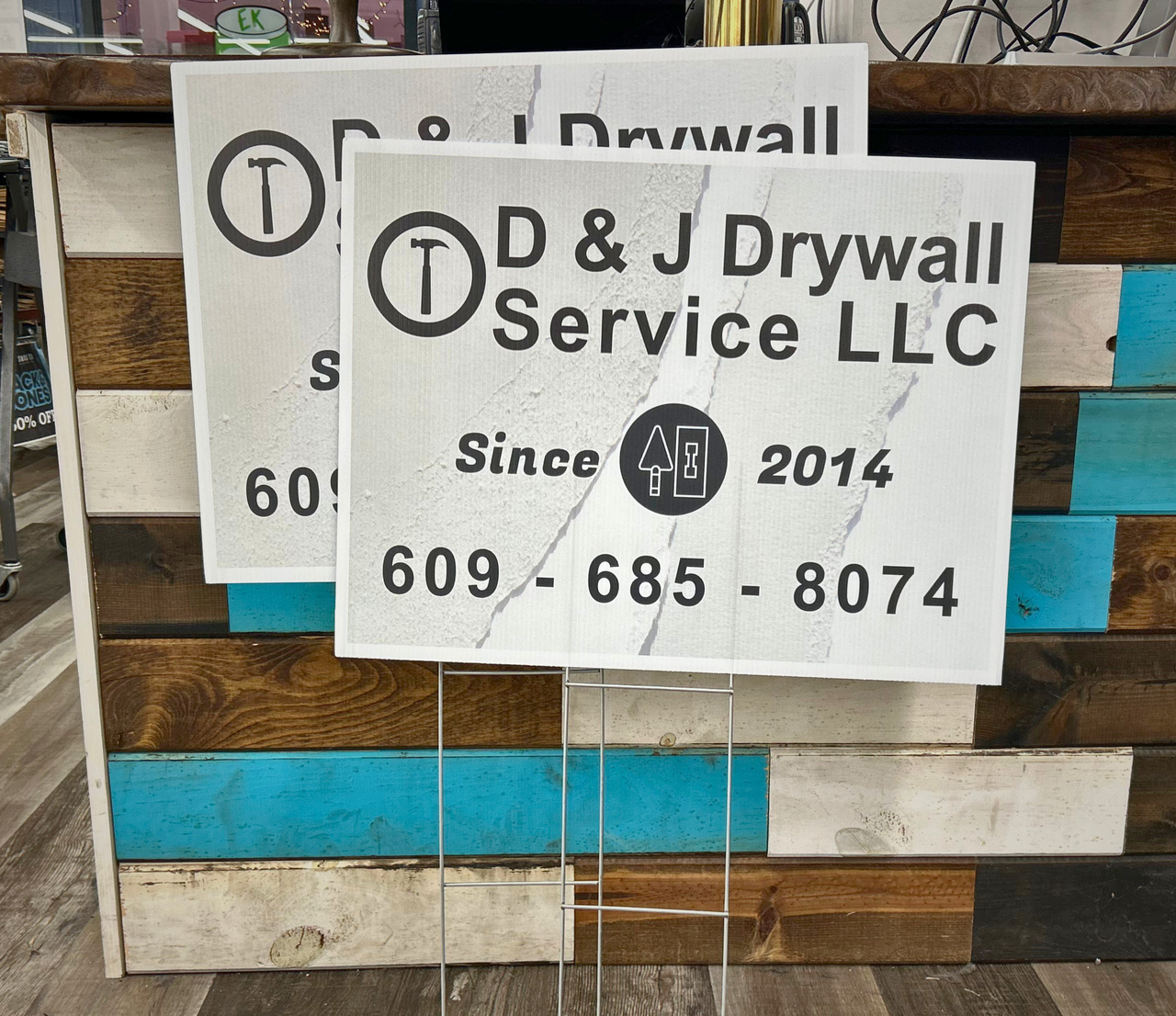 Business yard sign example