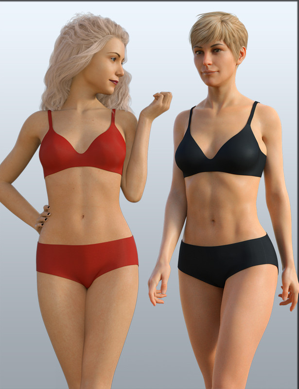 H&C Basic Underwear For Genesis 8 Female(s) 2024 - Free Daz 3D Models