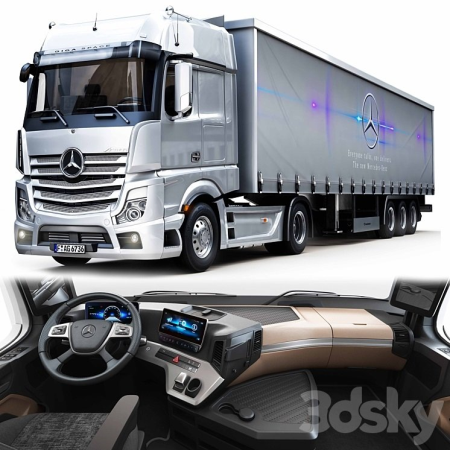 3DSky - Mercedes Benz New Actros 3D Model