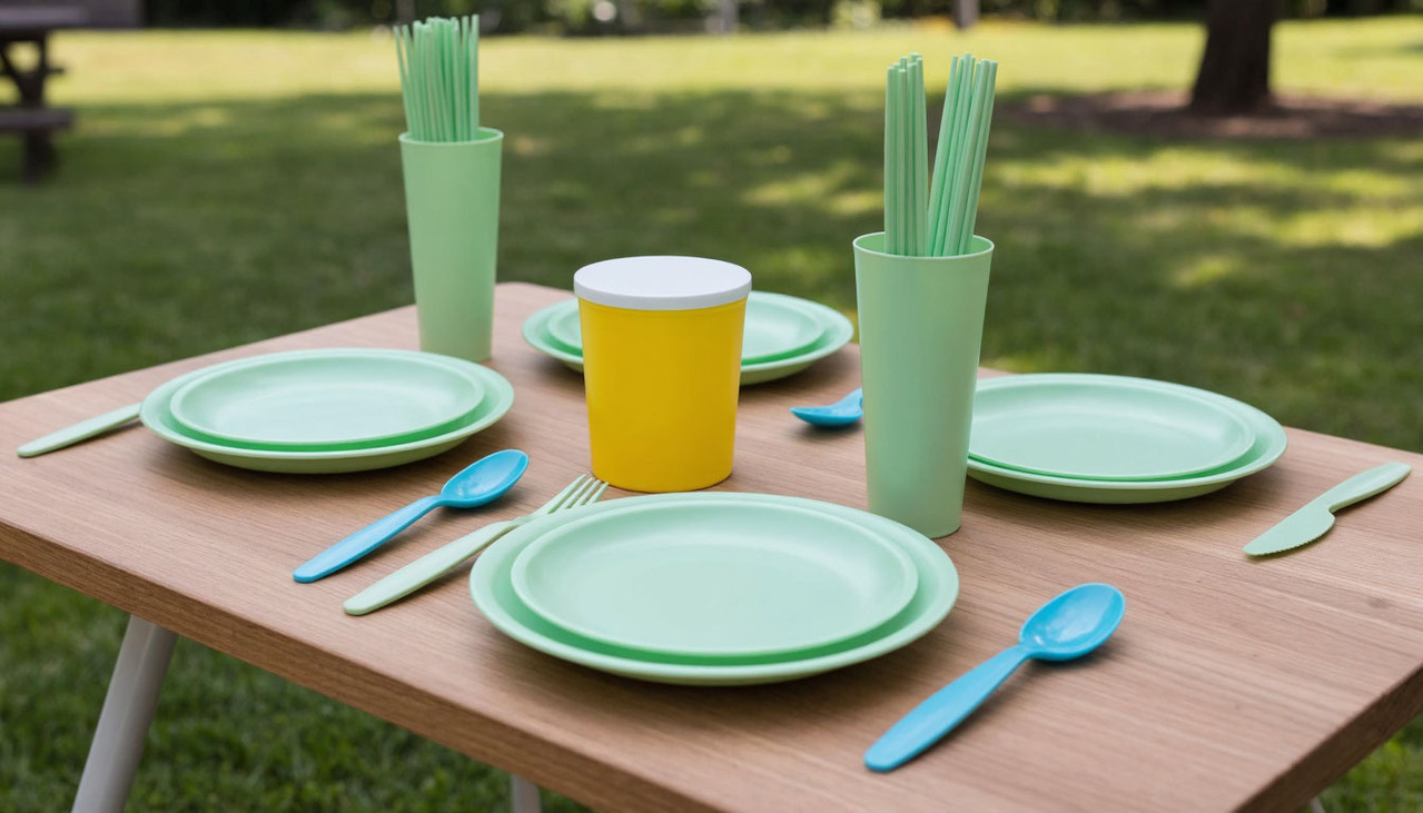 Многоразовая пластиковая посуда