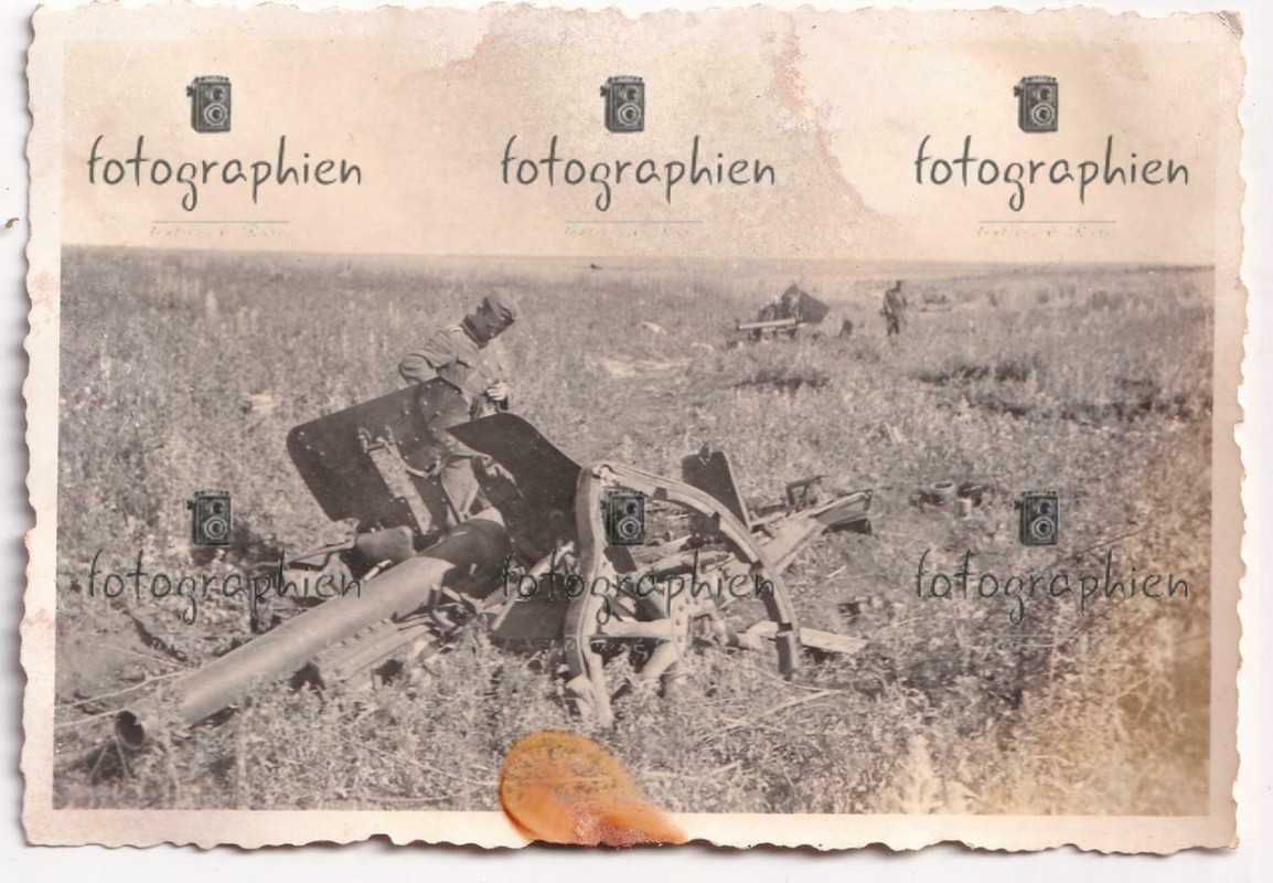 org. Foto Estland russ. Artillerie Geschütz 1941