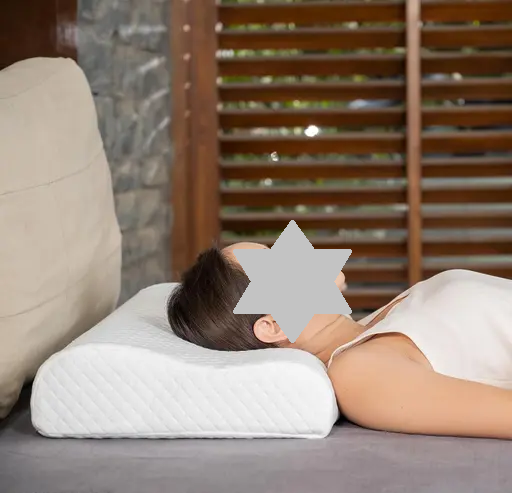 Memory Foam Cervical Pillow for Sleeping - Orthopedic Contoured Neck Pillow for Neck and Shoulder Pain (Standard - 21 x 13 Inch, White Bamboo Cover, Pack of 1) Color 1 (R804)