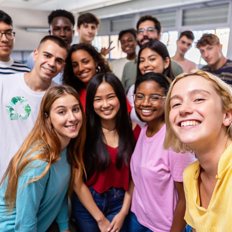 Estudantes unidos em ação pela natureza
