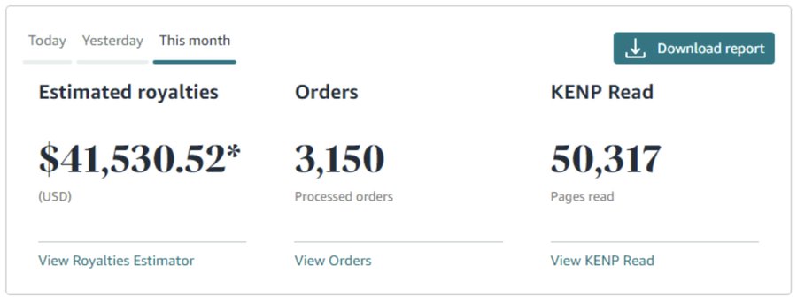 Monthly KDP Earnings 4