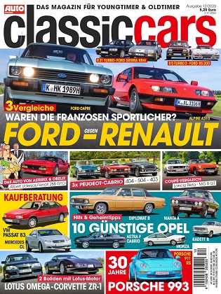 Cover: Auto Zeitung Classic Cars Magazin No 12 Dezember 2023