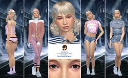 Grazyna Nowak realm of oblivion - teen custom character Sims 4 CAS outfit preview - thumbnail