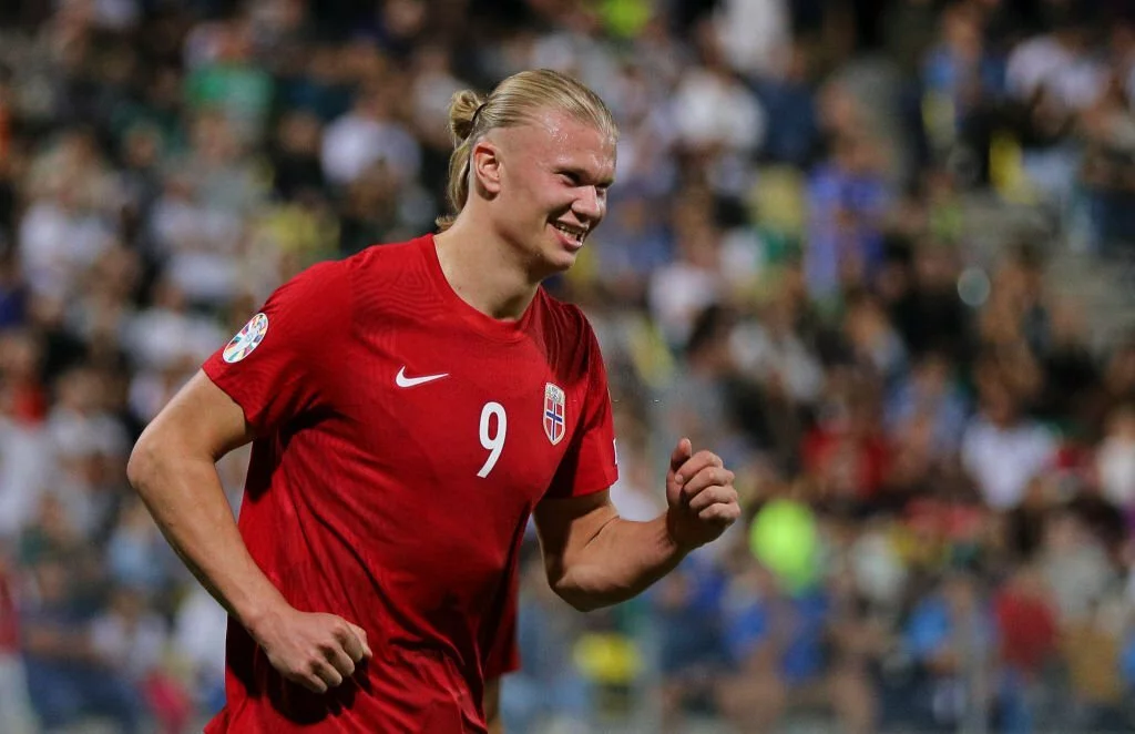 Halaand with the national team