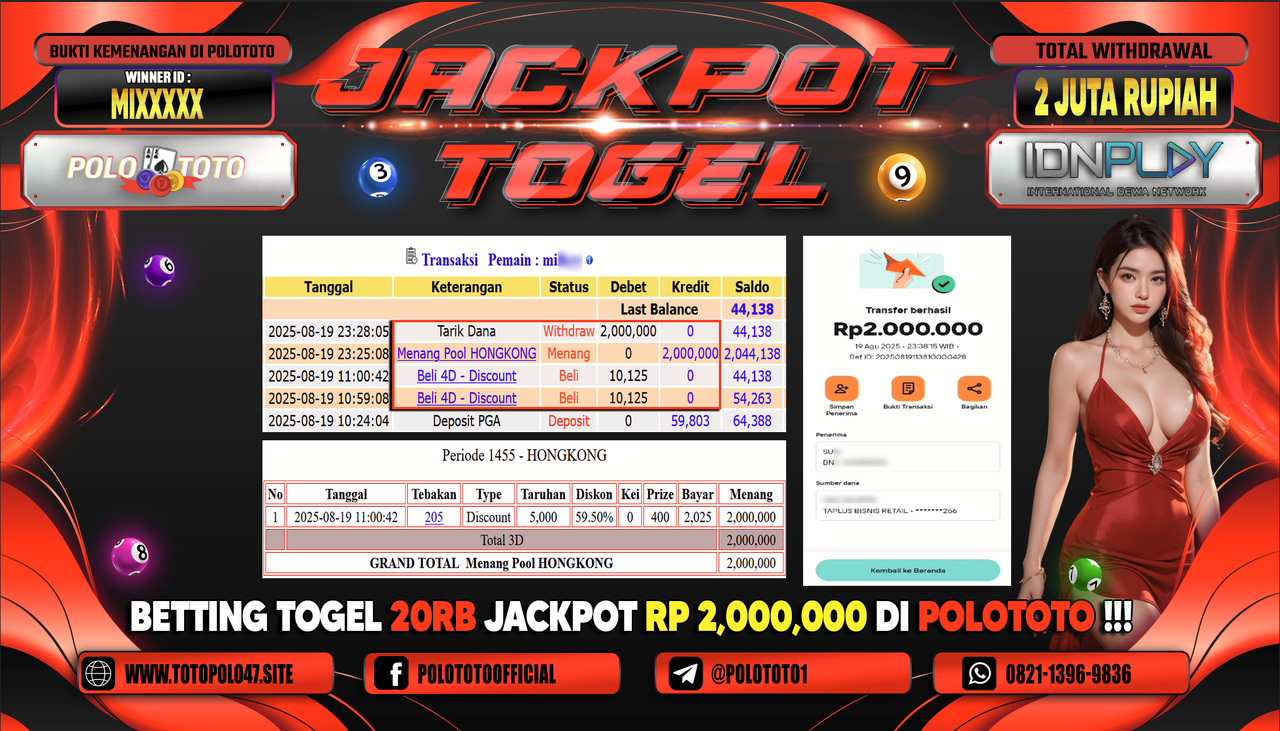 POLOTOTO JACKPOT TOGEL HONGKONG LOTTO Rp.2.000.000,-
