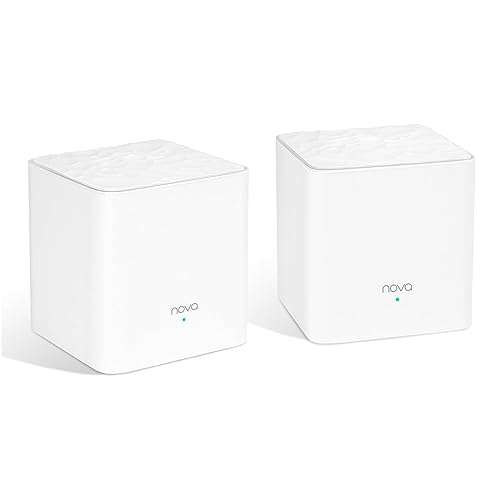 Amazon. Tenda MW3 Sistema Wi-Fi Mesh de Banda Doble, Antenas internas 3dBi, 1200 Mbps, Paquete 2 Piezas. 
