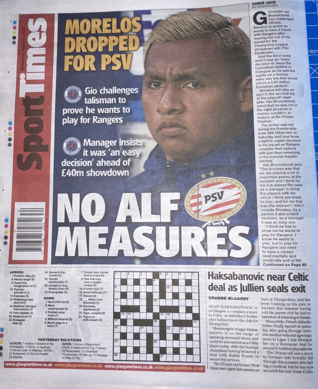 Back Pages Wednesday's Back Pages 26 images