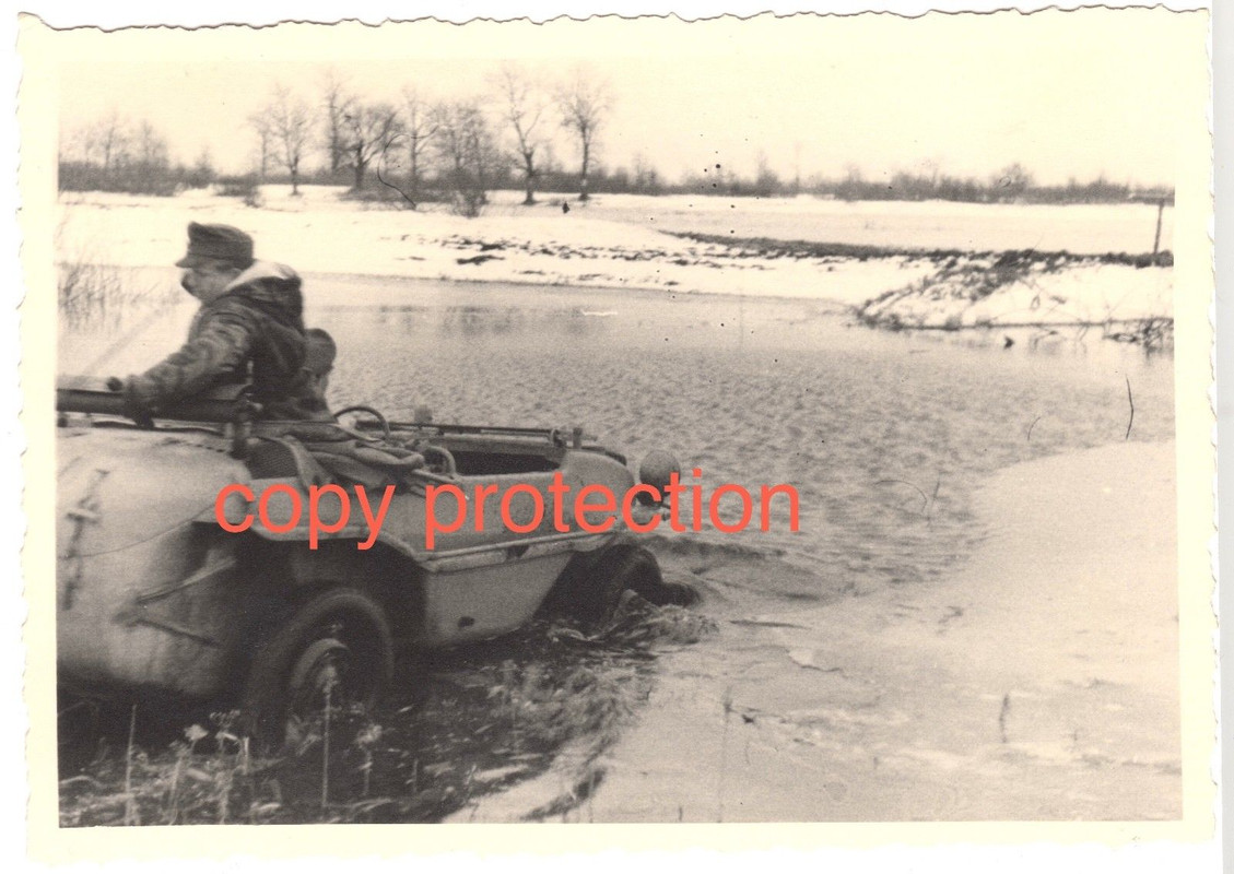 Orig. Foto VW 166 SCHWIMMWAGEN Russland Winter 1943-44 (1)