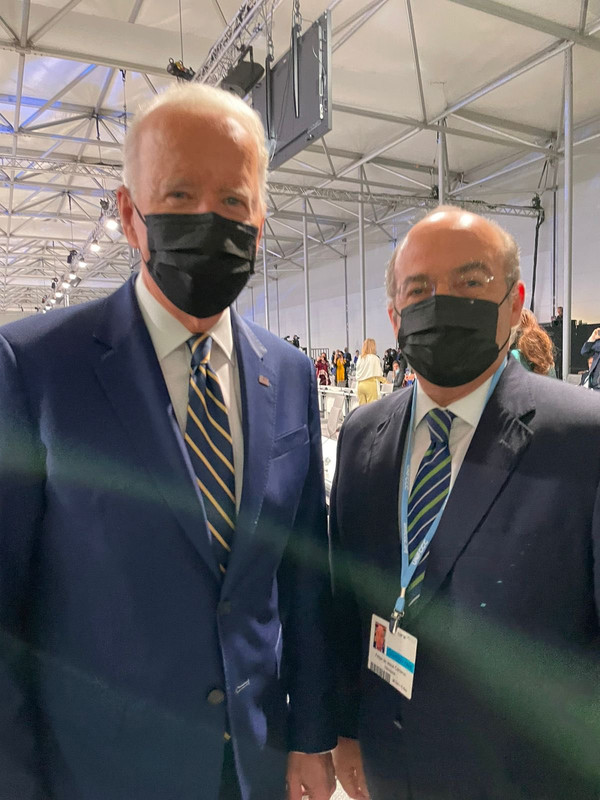 Felipe Calderón y Joe Biden tuvieron un encuentro durante la COP26