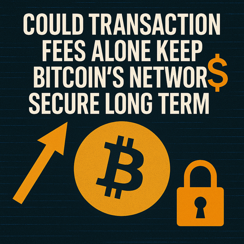 Could transaction fees alone keep Bitcoin's network secure long term
