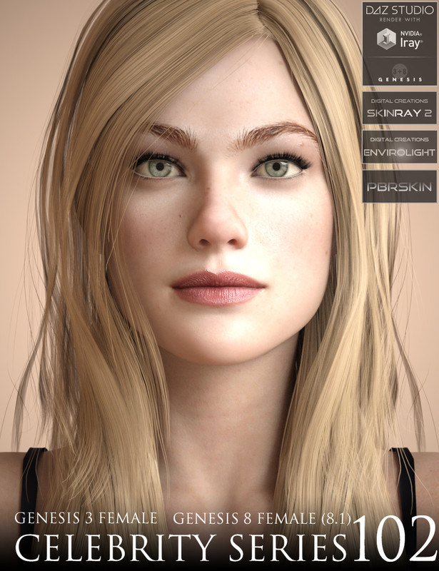 Celebrity Series 102 for Genesis 3 and Genesis 8 Female (8.1)