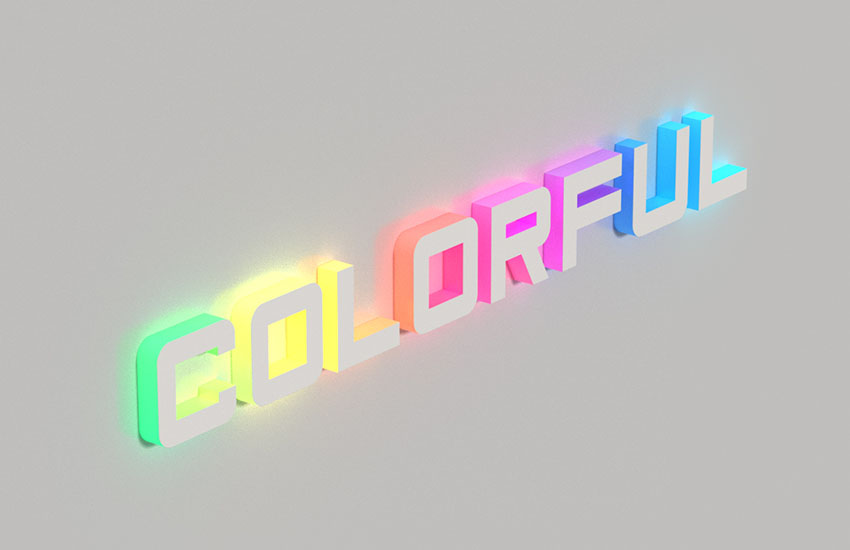 3-D-Colorful-Illuminating-Text-Effect-850