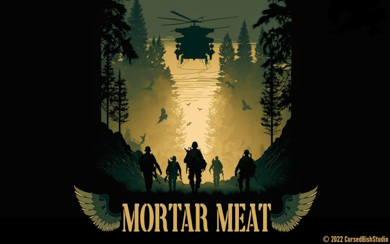 Mortar Meat thumbnail showing a top-down action scene with soldiers
