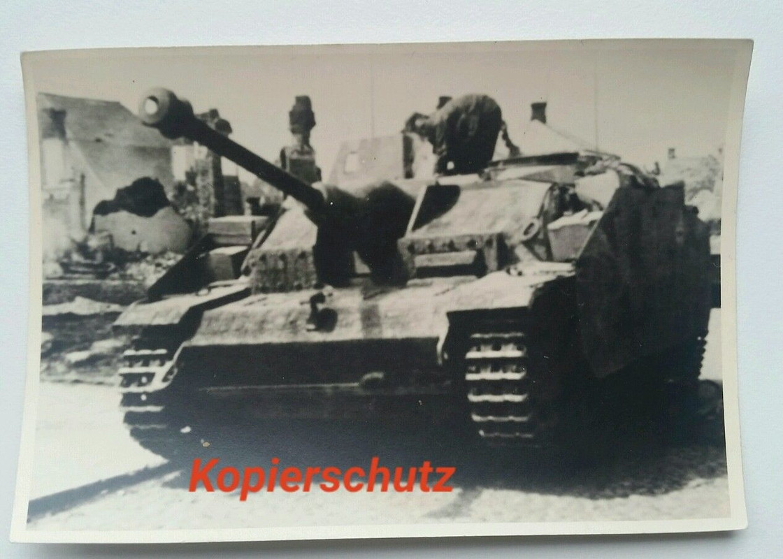 Orig.Foto Stug Sturmgeschütz Langrohr Seitenschü