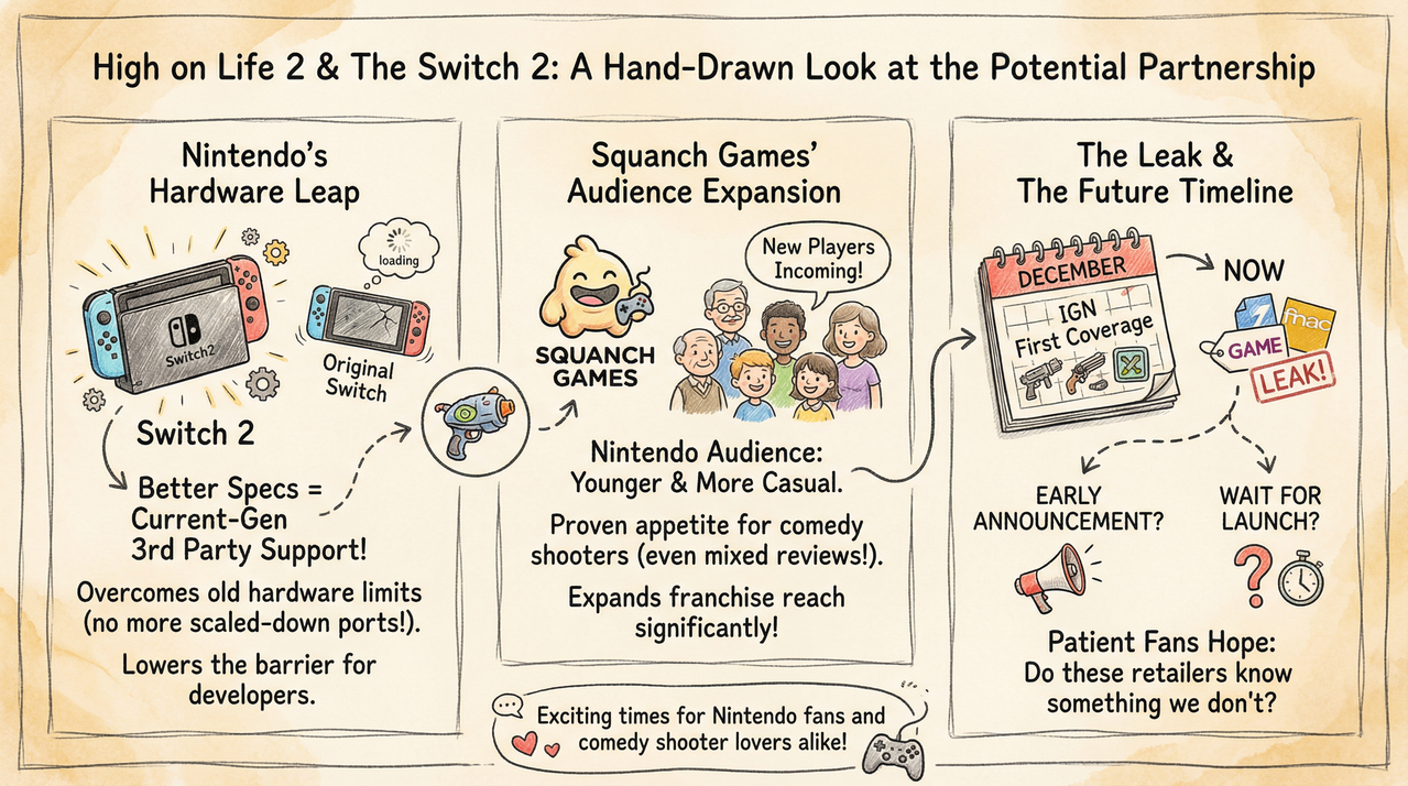 Gaming retail store shelf with video game boxes and merchandise