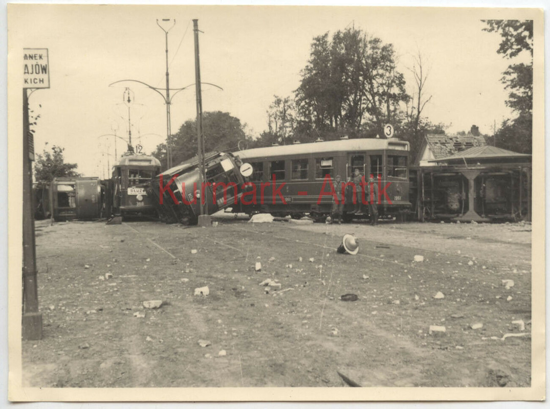 1Foto Wehrmacht Art. Reg.49 Polen Feldzug Warschau Mokotów Straß