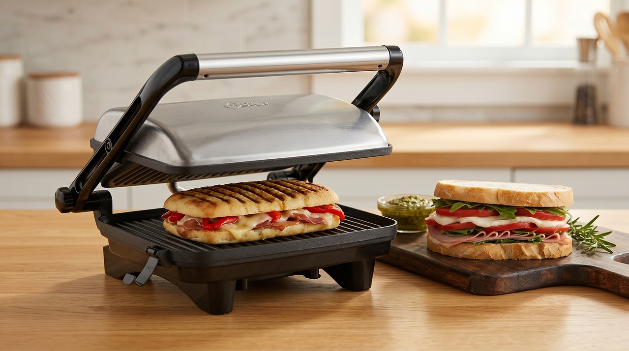 Sandwichera Oster M/CKSTPA-2880 con altura ajustable