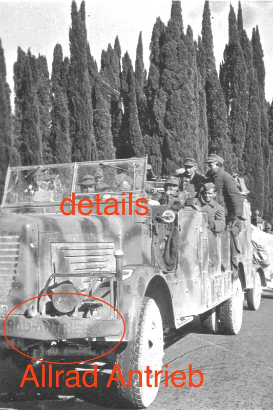 Fotos LKW BÜSSING 4500 Allrad ITALIEN 1944 Tarna
