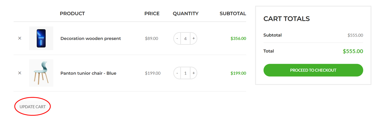 shopping cart