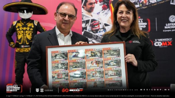La Lotería Nacional y la Fórmula 1 celebran el Gran Premio de México con boleto especial