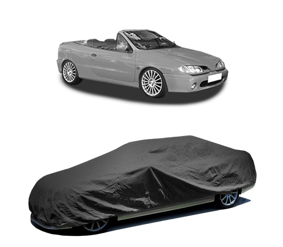 Husa tip prelata auto pentru RENAULT MEGANE I Cabriolet (EA0/1_) 1996 - 2003,culoare negru, material textil impermeabil, rezistanta la intemperii praf UV, CARPASSION Husa Protectie