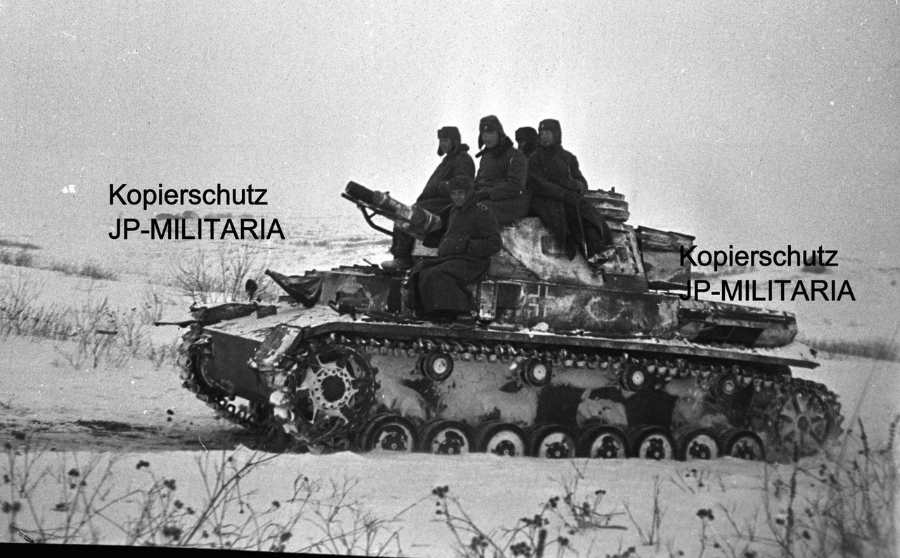 SW Negativ für Foto deutscher Panzer Ostfront im