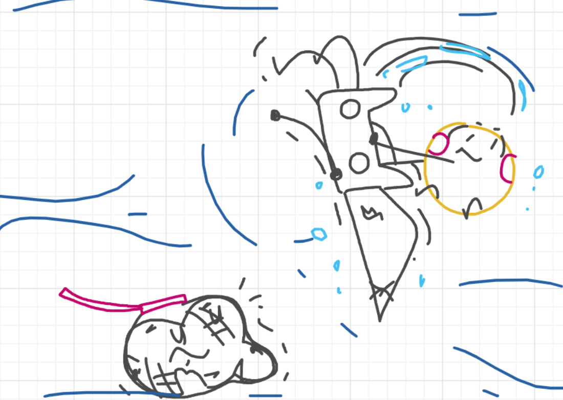 A panel from The Prime Number Few, episode eight of the Board Boards object show by Furretwalk/WalkingFurret.
