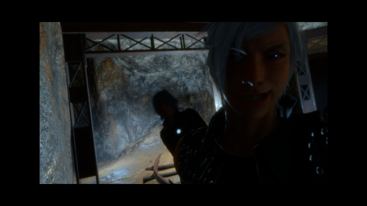 prompto takes a picture facing away from the light source
