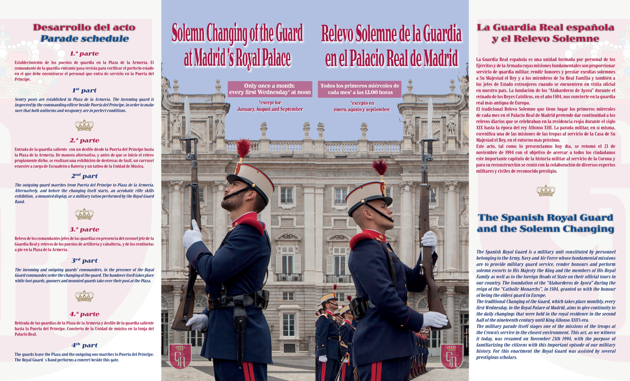 Tríptico relevo solemne Palacio Real