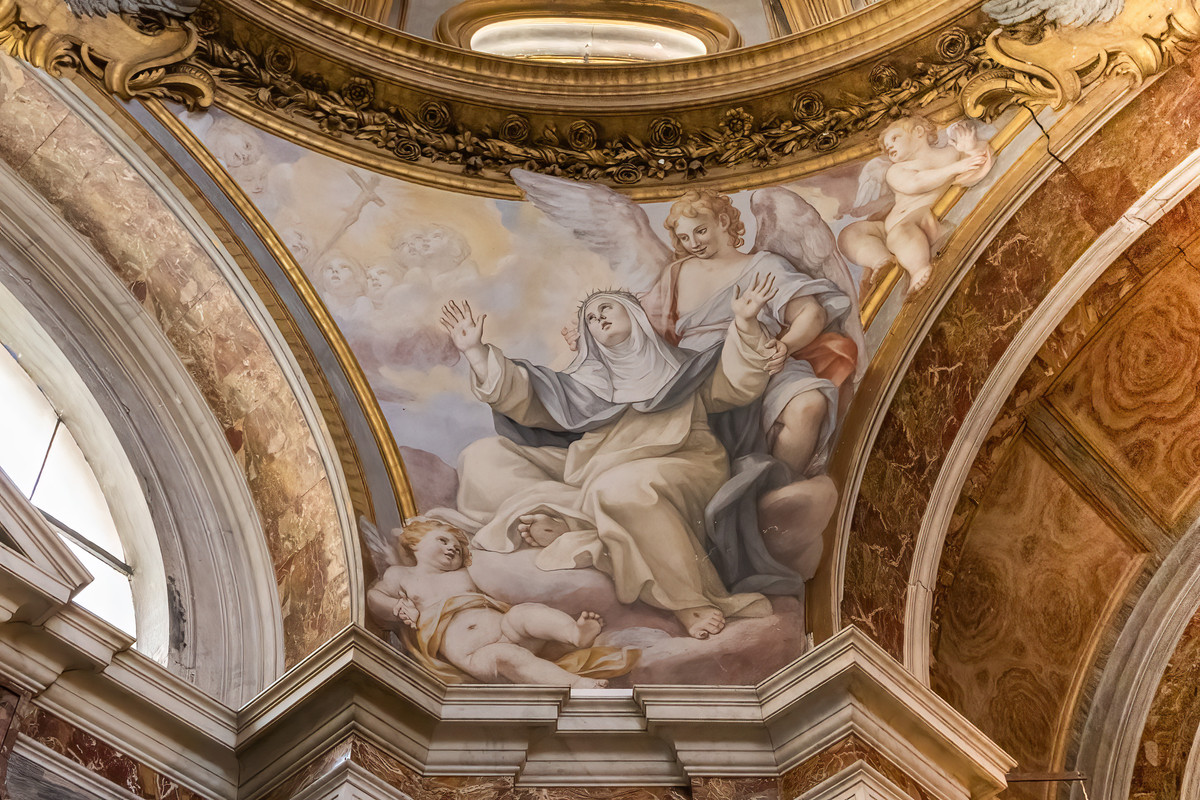 _27A3127-SANTA SABINA-CAPPELLA SX-SANTA CATERINA-CUPOLA