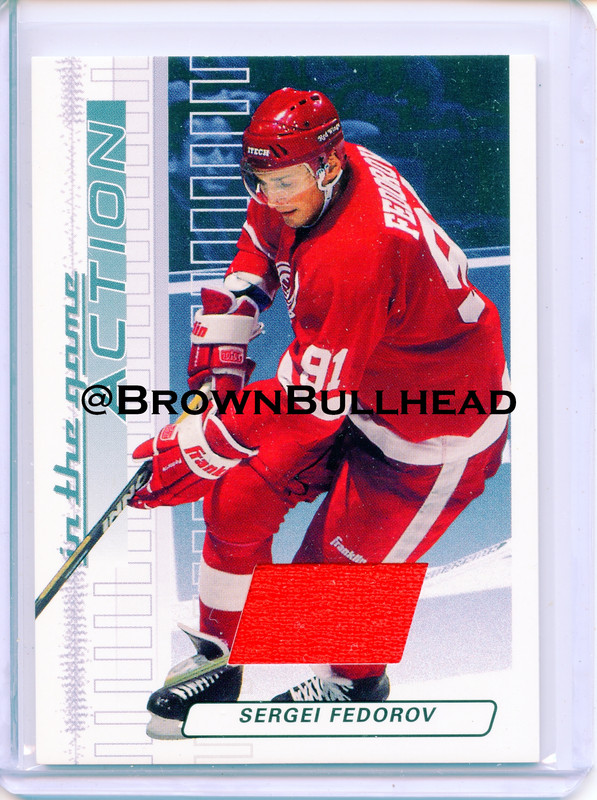 2003-04 ITG Action Jerseys #M-183 [Sergei Fedorov] [Detroit Red Wings] [Silver] [~50] [swatch=red] a