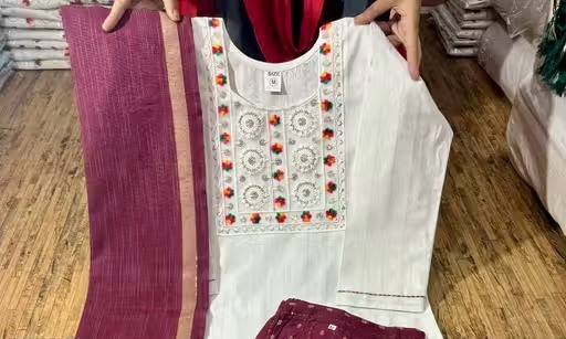 White Kurti set Color 2 (KS141)