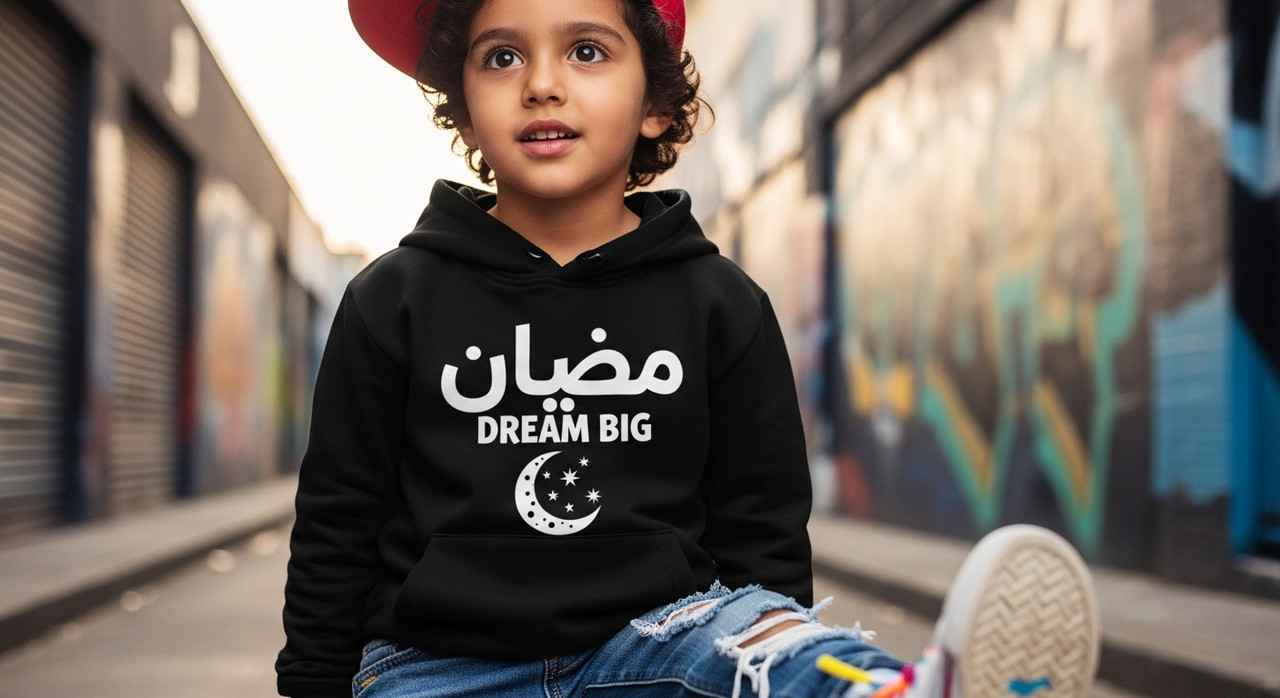 Arabic Print Hoodie – Maktab 3
