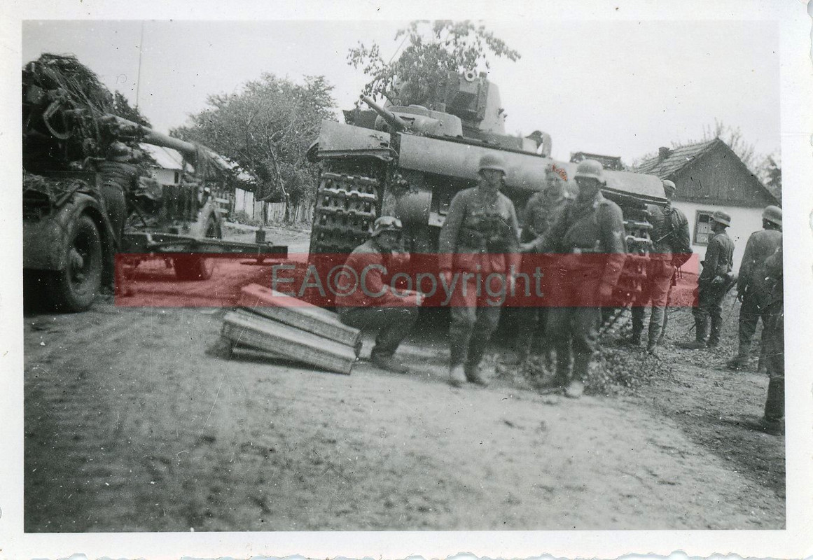Russland Kämpfe Panzer Tank 97. Jägerdivision Fo