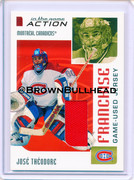 2003-04 ITG Action Jerseys #M-256 [Jose Theodore] [Montreal Canadiens] [Franchise] [~100] [swatch=re