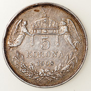 5 coronas Francisco José I. Imperio Austrohúngaro (Hungría). 1908. PAS5772