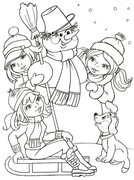 dievochki-liepiat-snieghovik