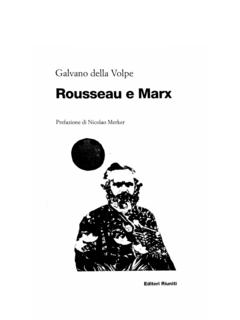 Galvano della Volpe - Rousseau e Marx e altri saggi di critica materialistica (1997)