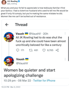 feud involving J K Rowling, Kat Blaque, Vaush, ContraPoints