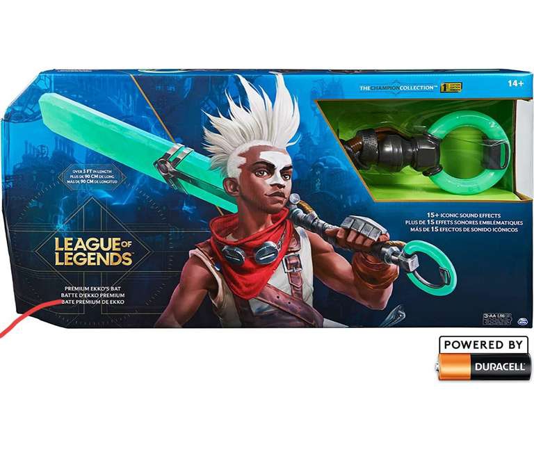 Amazon: League of Legends Bate de Ekko a tamaño Real con Luces y Sonidos 
