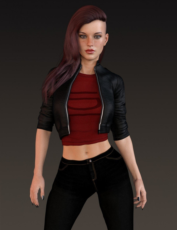 x fashion spring leather outfit for genesis 8 females 00 main daz3d