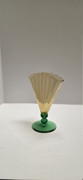 Internal vertical fluting on Steuben amber art glass